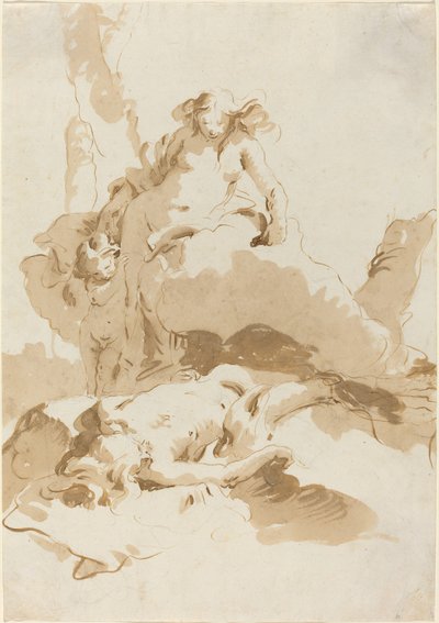 Venere e Cupido scoprono il corpo di Adone da Giovanni Battista Tiepolo