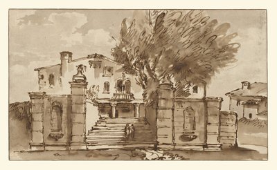 Vista di una villa da Giovanni Battista Tiepolo