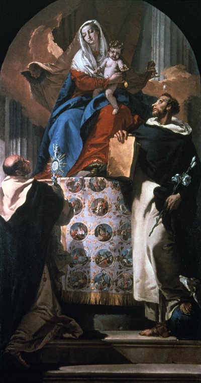 Vergine e Bambino con San Domenico e San Giacinto, 1740-1750 da Giovanni Battista Tiepolo