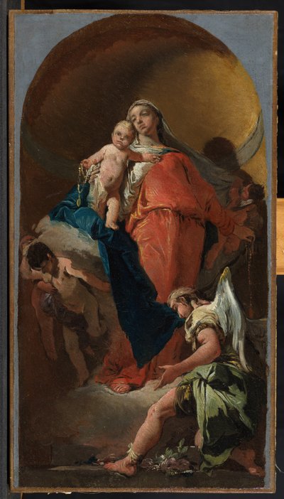 Vergine con Bambino e un angelo, c.1725-28 da Giovanni Battista Tiepolo