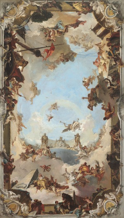 Ricchezza e benefici della monarchia spagnola sotto Carlo III da Giovanni Battista Tiepolo