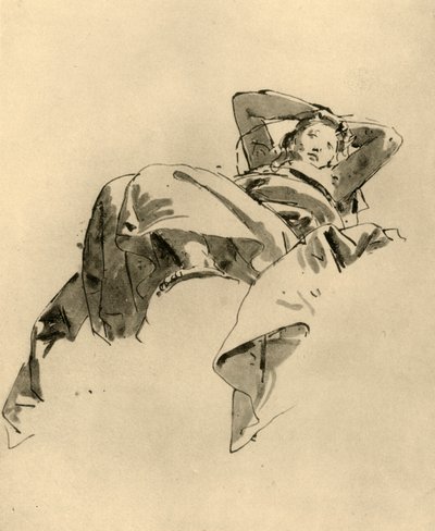 Donna che riposa, metà XVIII secolo, 1928 da Giovanni Battista Tiepolo