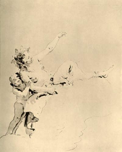 Donna che riposa sulle nuvole e sostenuta da un Cupido, metà XVIII secolo, 1928 da Giovanni Battista Tiepolo