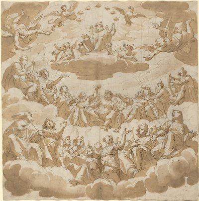 Dio in trono circondato dai santi da Giovanni Battista Trotti