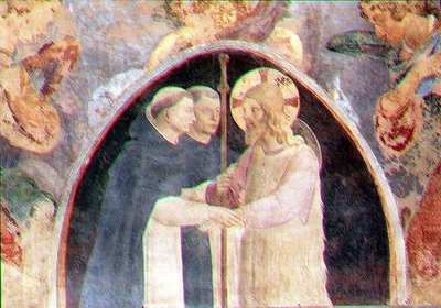 Cristo Accoglie Due Frati Domenicani, lunetta (dettaglio) da Giovanni Battista Vanni