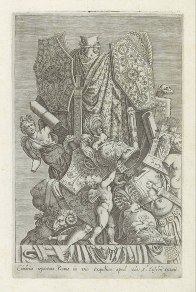 Trofeo di armi e sculture da Giovanni Battista de