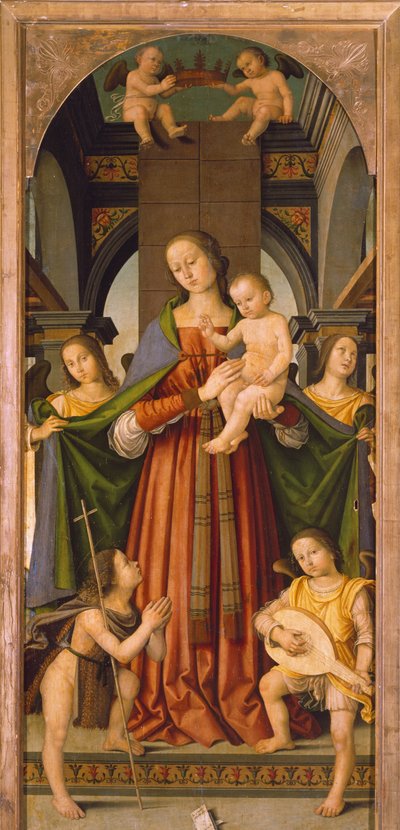 Madonna con Bambino, pannello centrale del Trittico della Madonna con Bambino e Santi da Giovanni Battista the Elder Bertucci