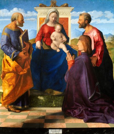 Madonna col Bambino in trono con santi e donatore da Giovanni Bellini