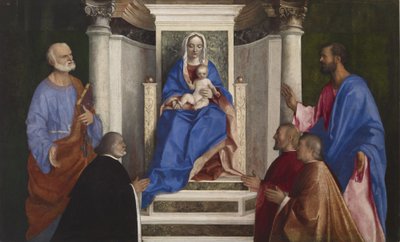Madonna col Bambino con i santi Pietro e Marco e tre procuratori veneziani, 1510 da Giovanni Bellini