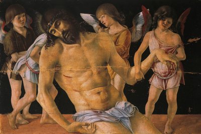 Pietà o Cristo morto sorretto da angeli, c.1474 da Giovanni Bellini