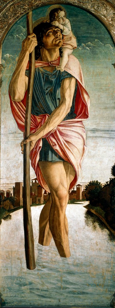 Polittico di San Vincenzo Ferrer: San Cristoforo (pannello a sinistra) da Giovanni Bellini
