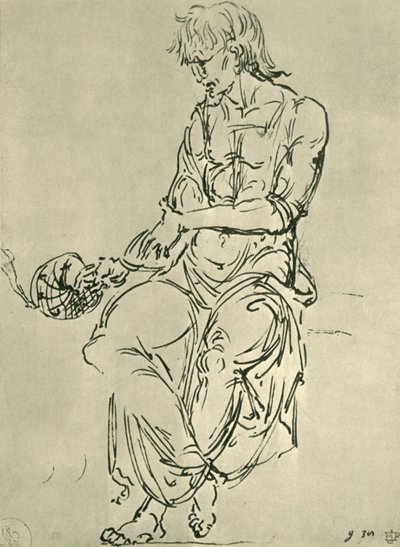 Uomo seduto con strumento astronomico, fine XV secolo, 1943 da Giovanni Bellini