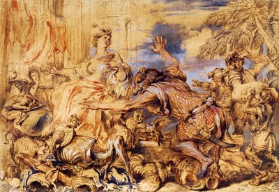 Circe che trasforma i compagni di Ulisse in bestie da Giovanni Benedetto Castiglione