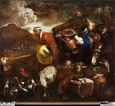 Il viaggio di Abramo, c.1652 da Giovanni Benedetto (1609 64) Castiglione