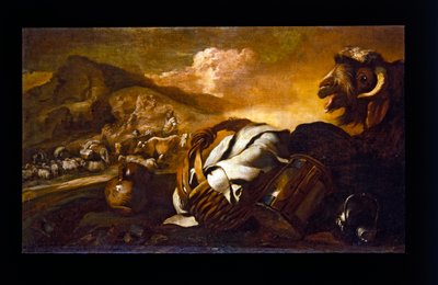Natura morta con capra da Giovanni Benedetto (1609 64) Castiglione