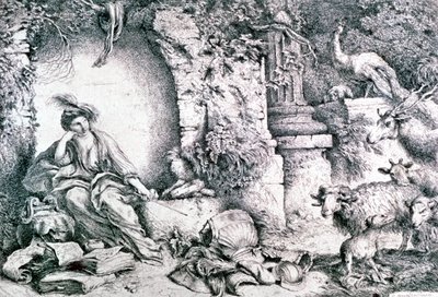 Circe trasforma gli uomini di Ulisse, c1650 da Giovanni Benedetto Castiglione