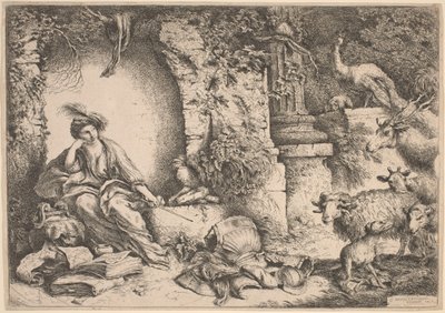 Circe trasforma gli uomini di Ulisse in bestie da Giovanni Benedetto Castiglione