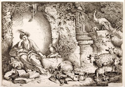 Circe trasforma gli uomini di Ulisse in bestie da Giovanni Benedetto Castiglione