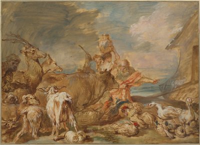 Noè guida gli animali nell