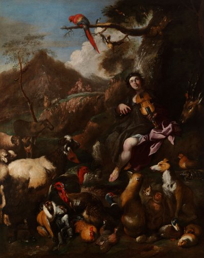 Orfeo canta agli animali da Giovanni Benedetto Castiglione