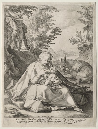 Riposo durante la fuga in Egitto da Giovanni Benedetto Castiglione