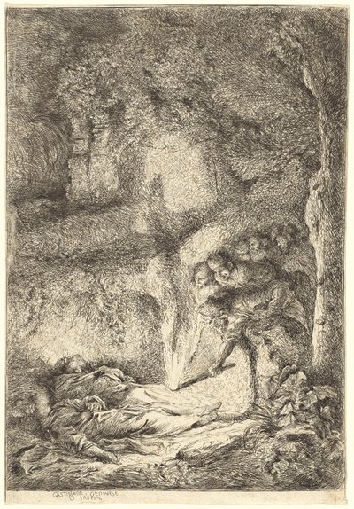I Corpi dei Santi Pietro e Paolo Nascosti nelle Catacombe da Giovanni Benedetto Castiglione