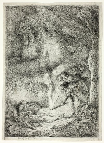 I corpi dei santi Pietro e Paolo nascosti nelle catacombe da Giovanni Benedetto Castiglione