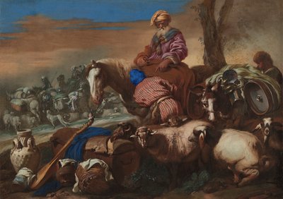 Il giuramento del servo di Abramo, c. 1650-1659 da Giovanni Benedetto Castiglione