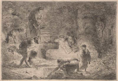 Tobia Seppellisce i Morti da Giovanni Benedetto Castiglione