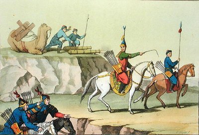 Truppa di soldati in avanzamento, illustrazione da 