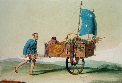 Contadino itinerante con il suo carro, da 