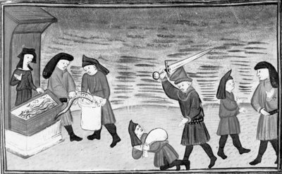 Decameron, Biondello mostra a Ciacco le lamprede; Filippo attacca Biondello; Ciacco e Biondello fanno pace. Nono giorno, notizia 8 da Giovanni Boccaccio