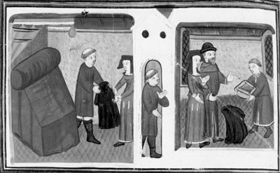 Decameron, Il parroco di Varlungo dà in pegno il suo cappotto a Madame Belcolore; un chierico regala alla donna un mortaio. Ottavo giorno, racconto 2 da Giovanni Boccaccio