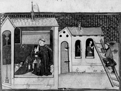Decameron, Una donna si reca in chiesa per confessarsi; un giovane va a trovare la donna. Terzo giorno, racconto 3 da Giovanni Boccaccio