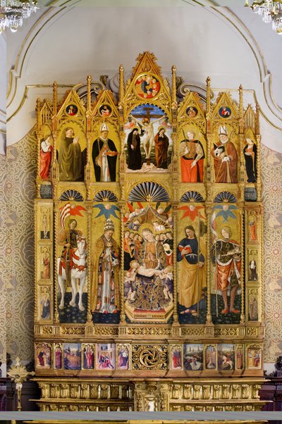 Polittico con Madonna e Bambino in trono tra Sant