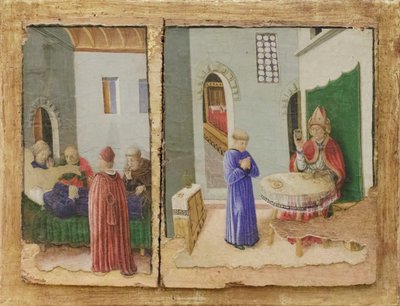 Storia di San Savino, avvelenamento del santo e morte di Vindemio da Giovanni Boccati or Boccatto