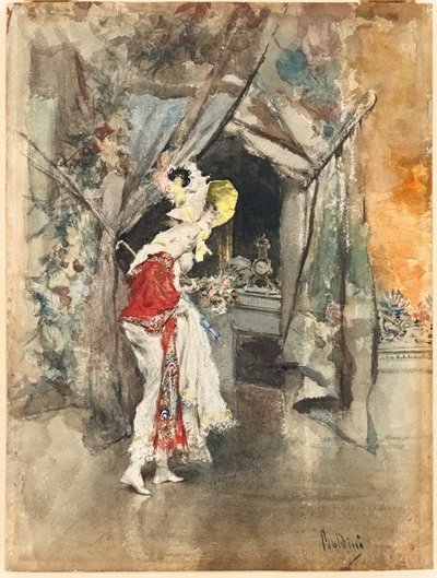 Una donna elegante in un interno, c. 1873 da Giovanni Boldini