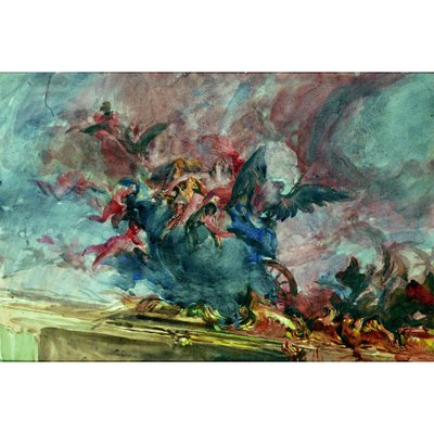 Boldini - PROJET DE DÉCORATION, PARTE DI UN SOFFITTO DEL TIEPOLO da Giovanni Boldini