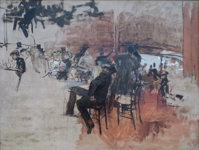 Scena di caffè di Giovanni Boldini, 1887 circa, olio su tavola, Palazzo della Legione d