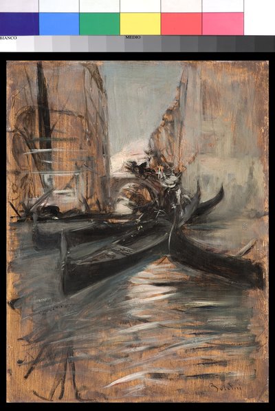 Canale a Venezia con gondole da Giovanni Boldini