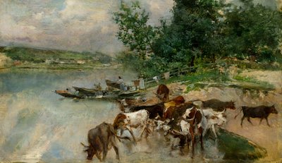 Bevendo sulla Senna, c.1874-75 da Giovanni Boldini