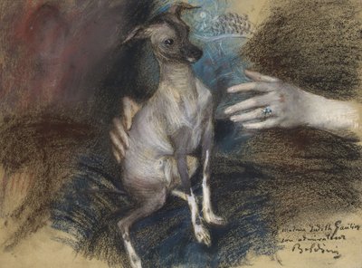 Elegante con cane da Giovanni Boldini