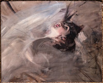 Mezza Figura di Giovane Donna Distesa da Giovanni Boldini