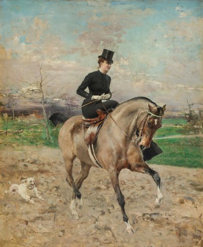 Cavallerizza. Alice Régnault a cavallo, 1878 da Giovanni Boldini