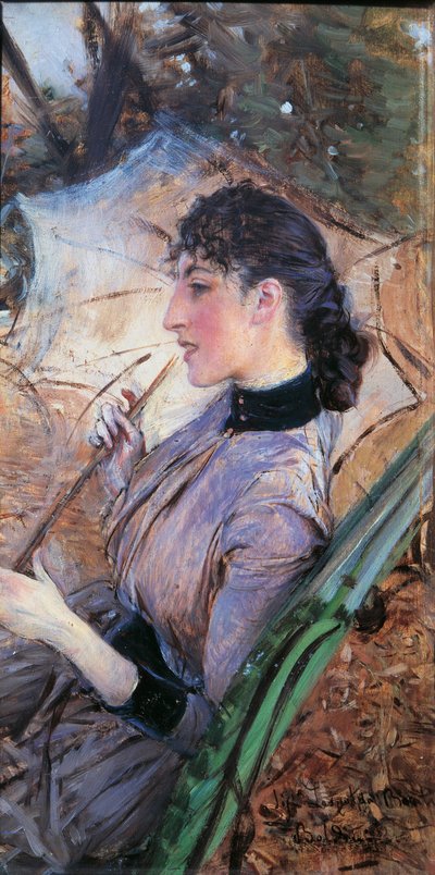 Italia, Firenze, Profilo di Alaide Banti da Giovanni Boldini