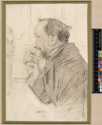 Ritratto di Edgar Degas a un tavolo del caffè da Giovanni Boldini