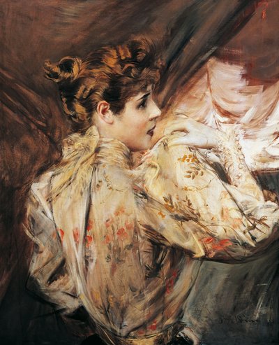 Ritratto di Eleonora Duse, attrice italiana, dipinto di Giovanni Boldini da Giovanni Boldini