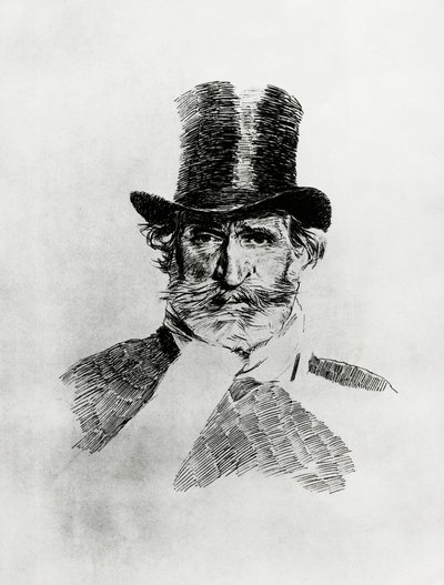 Ritratto di Giuseppe Verdi (1813-1901), compositore italiano, disegno di Giovanni Boldini (1842-1931) da Giovanni Boldini