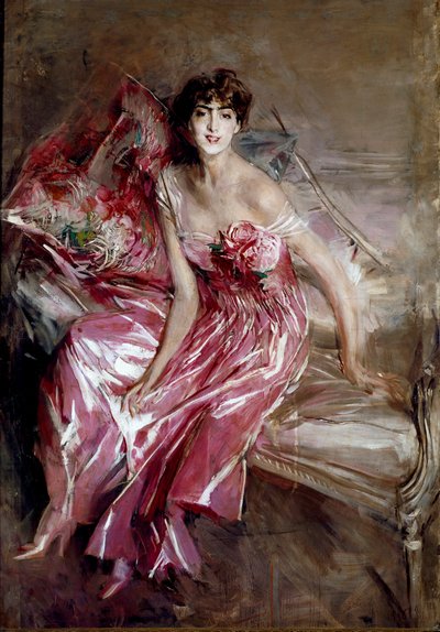 Ritratto di Madame Olivia Concha de Fontecilla o la Signora in Rosa da Giovanni Boldini