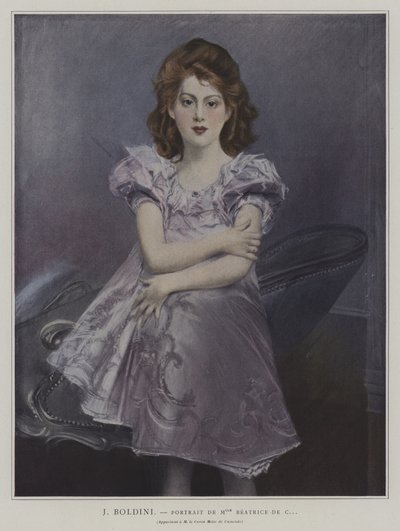 Ritratto di Mademoiselle Beatrice de C... da Giovanni Boldini